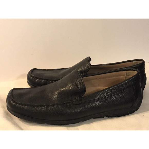 Ecco Black Leather Casual Moc Toe Driving Loafers Shoes Mens Sz 12 - 12.5 - Picture 4 of 11